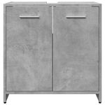 Casa si Gradina - Mobilier - Mobilier baie - Comode baie - Dulap pentru chiuveta de baie gri beton lemn prelucrat - Infinity.ro
