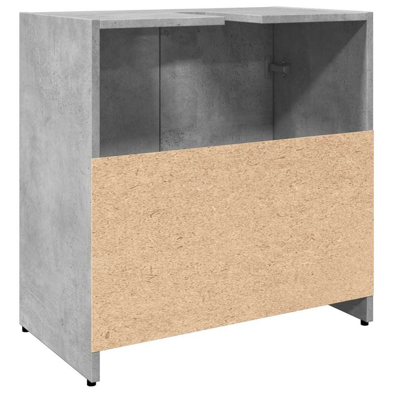 Casa si Gradina - Mobilier - Mobilier baie - Comode baie - Dulap pentru chiuveta de baie gri beton lemn prelucrat - Infinity.ro