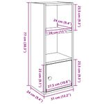 Casa si Gradina - Mobilier - Biblioteci si rafturi - Biblioteci - Biblioteca, alb, 31x24x77 cm, lemn prelucrat - Infinity.ro