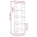 Casa si Gradina - Mobilier - Biblioteci si rafturi - Biblioteci - Biblioteca, lemn vechi, 50x33x153 cm, lemn prelucrat - Infinity.ro