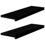 Casa si Gradina - Constructii - Scari si accesorii interioare - Accesorii scari interioare - Trepte de scara 2 buc maro inchis lemn masiv de stejar, mărime 80x30x2 cm - Infinity.ro