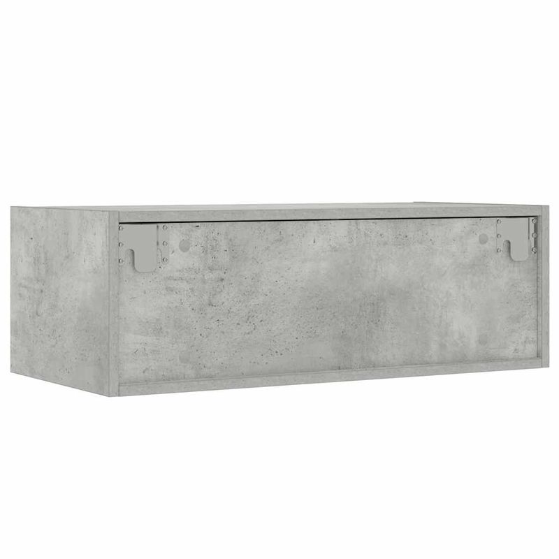 Casa si Gradina - Mobilier - Comode si corpuri - Comode - Comoda TV cu lumini LED, gri beton, 75x35,5x25 cm - Infinity.ro