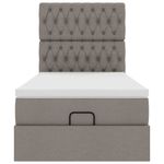 Casa si Gradina - Mobilier - Paturi si accesorii - Paturi - Cadru de pat otoman cu saltea Taupe 80x200cm Material - Infinity.ro