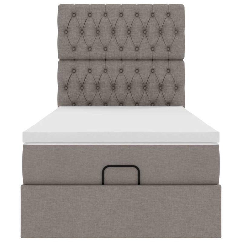 Casa si Gradina - Mobilier - Paturi si accesorii - Paturi - Cadru de pat otoman cu saltea Taupe 80x200cm Material - Infinity.ro
