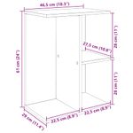 Casa si Gradina - Mobilier - Comode si corpuri - Noptiere - Noptiera gri beton 46,5x29x61 cm Lemn prelucrat - Infinity.ro
