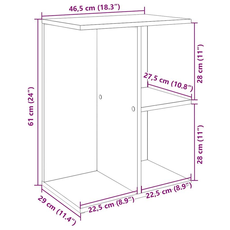 Casa si Gradina - Mobilier - Comode si corpuri - Noptiere - Noptiera gri beton 46,5x29x61 cm Lemn prelucrat - Infinity.ro