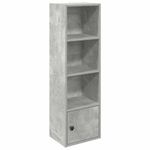 Casa si Gradina - Mobilier - Biblioteci si rafturi - Biblioteci - Biblioteca, gri beton, 31x24x102 cm, lemn prelucrat - Infinity.ro