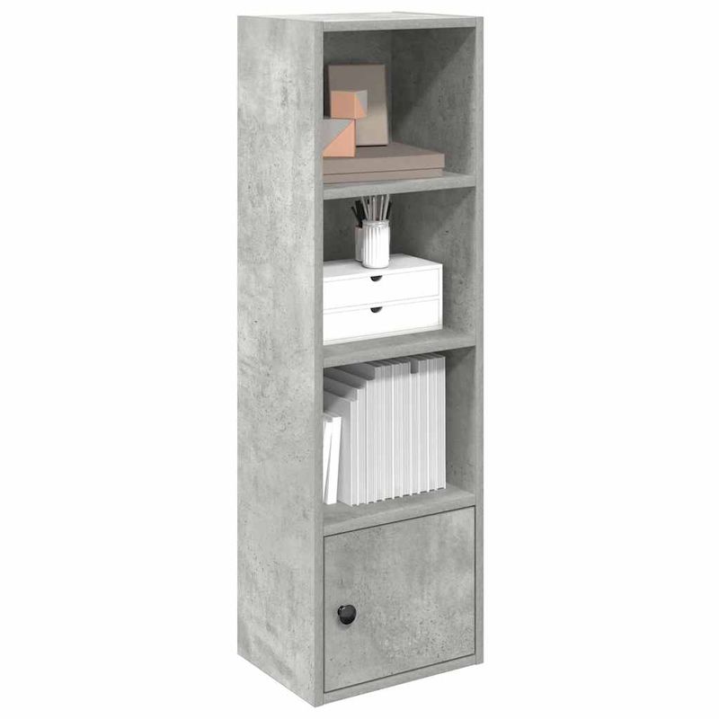 Casa si Gradina - Mobilier - Biblioteci si rafturi - Biblioteci - Biblioteca, gri beton, 31x24x102 cm, lemn prelucrat - Infinity.ro