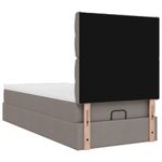 Casa si Gradina - Mobilier - Paturi si accesorii - Paturi - Cadru de pat otoman cu saltea Taupe 80x200cm Material - Infinity.ro