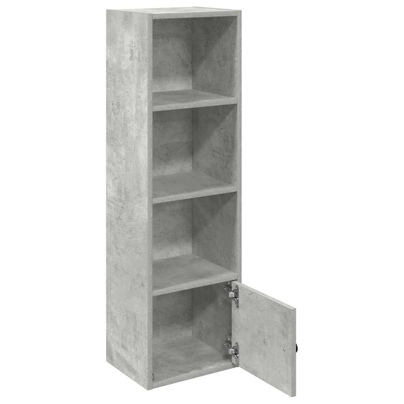 Casa si Gradina - Mobilier - Biblioteci si rafturi - Biblioteci - Biblioteca, gri beton, 31x24x102 cm, lemn prelucrat - Infinity.ro