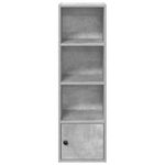 Casa si Gradina - Mobilier - Biblioteci si rafturi - Biblioteci - Biblioteca, gri beton, 31x24x102 cm, lemn prelucrat - Infinity.ro
