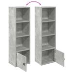 Casa si Gradina - Mobilier - Biblioteci si rafturi - Biblioteci - Biblioteca, gri beton, 31x24x102 cm, lemn prelucrat - Infinity.ro