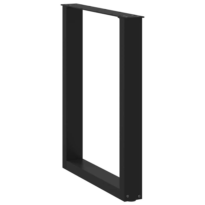 Casa si Gradina - Mobilier - Feronerie si accesorii mobila - Picioare pentru masuta de cafea in forma de U, 3 buc Negru Otel, mărime 70x(72-73) cm - Infinity.ro