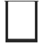 Casa si Gradina - Mobilier - Feronerie si accesorii mobila - Picioare pentru masuta de cafea in forma de U, 3 buc Negru Otel, mărime 70x(72-73) cm - Infinity.ro