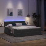 Casa si Gradina - Mobilier - Paturi si accesorii - Paturi - Cadru de pat otoman cu saltele, catifea neagra 200x200cm - Infinity.ro