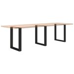 Casa si Gradina - Mobilier - Feronerie si accesorii mobila - Picioare pentru masuta de cafea in forma de U, 3 buc Negru Otel, mărime 70x(72-73) cm - Infinity.ro