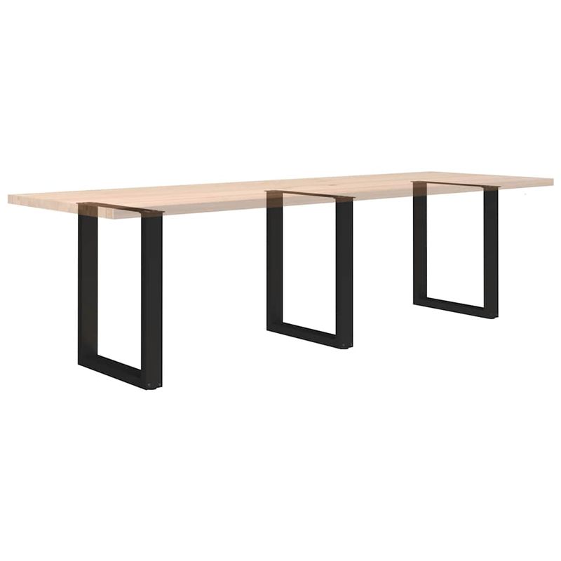 Casa si Gradina - Mobilier - Feronerie si accesorii mobila - Picioare pentru masuta de cafea in forma de U, 3 buc Negru Otel, mărime 70x(72-73) cm - Infinity.ro