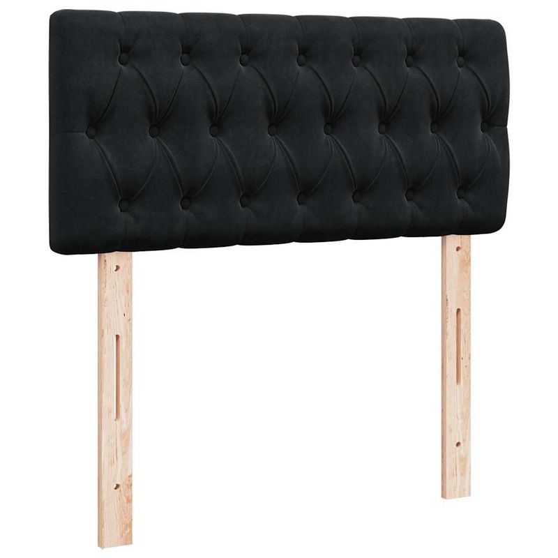 Casa si Gradina - Mobilier - Paturi si accesorii - Paturi - Cadru de pat otoman cu saltele, catifea neagra 200x200cm - Infinity.ro