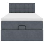 Casa si Gradina - Mobilier - Paturi si accesorii - Paturi - Cadru de pat otoman cu saltea catifea gri inchis 90x200cm - Infinity.ro