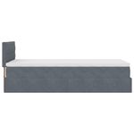 Casa si Gradina - Mobilier - Paturi si accesorii - Paturi - Cadru de pat otoman cu saltea catifea gri inchis 90x200cm - Infinity.ro