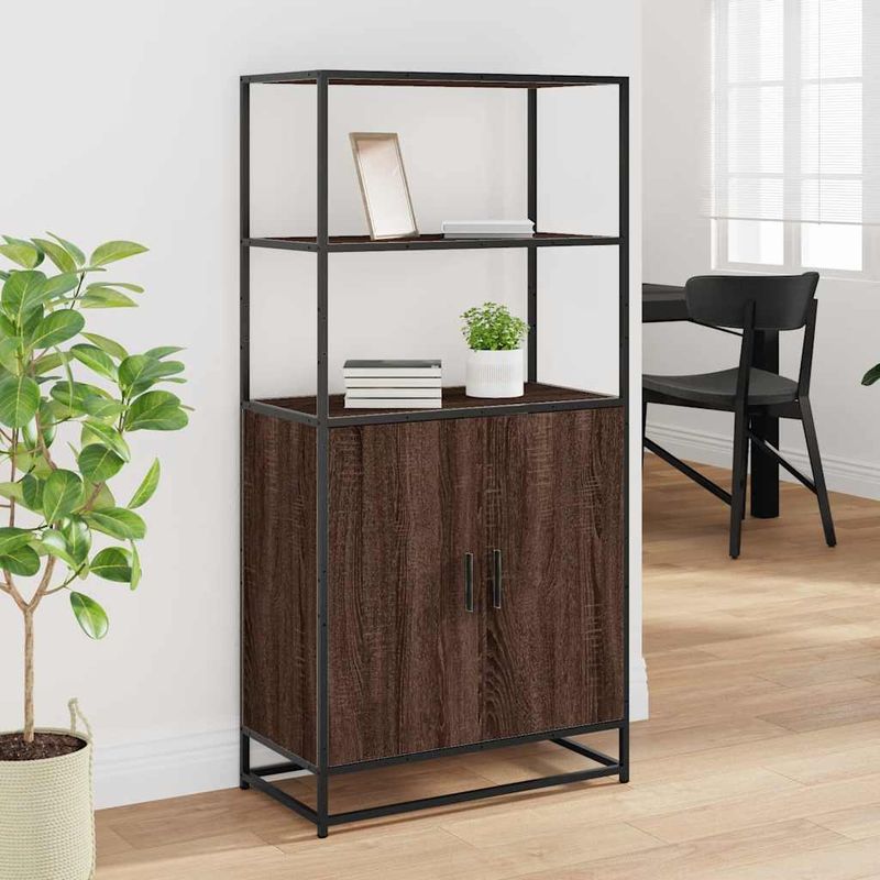 Casa si Gradina - Mobilier - Comode si corpuri - Comode - Dulapuru Stejar maro 68x35x139 cm lemn si metal prelucrat - Infinity.ro