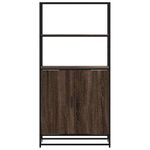 Casa si Gradina - Mobilier - Comode si corpuri - Comode - Dulapuru Stejar maro 68x35x139 cm lemn si metal prelucrat - Infinity.ro