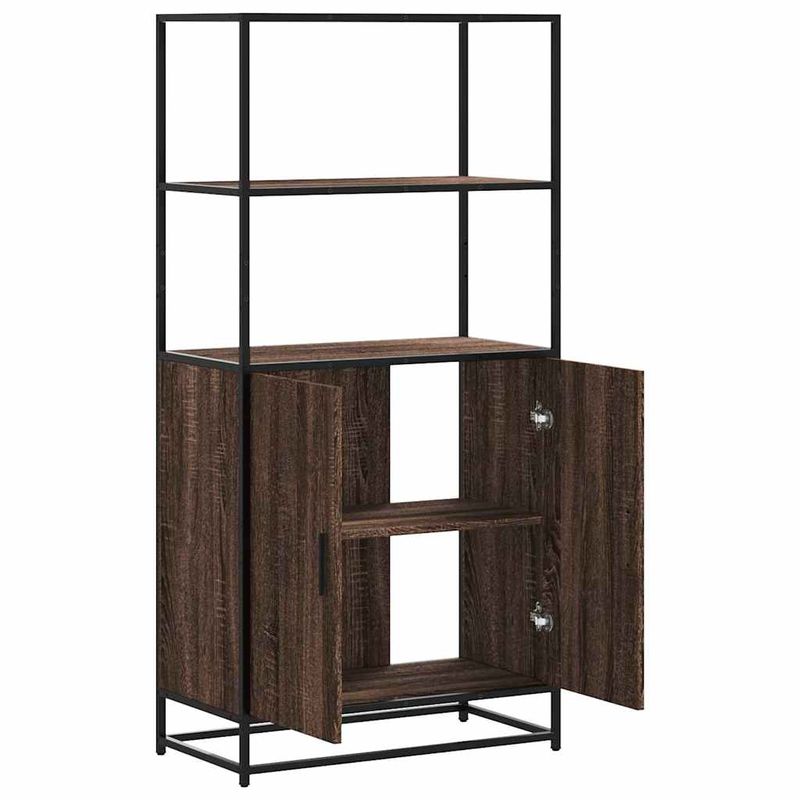 Casa si Gradina - Mobilier - Comode si corpuri - Comode - Dulapuru Stejar maro 68x35x139 cm lemn si metal prelucrat - Infinity.ro