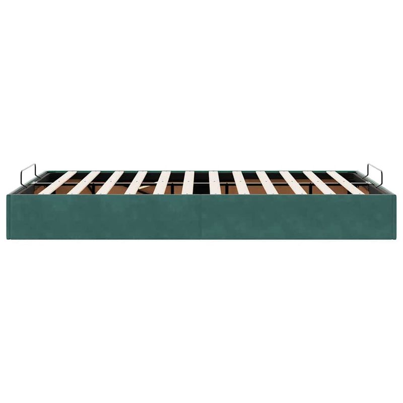 Casa si Gradina - Mobilier - Paturi si accesorii - Paturi - Cadru de pat otoman fara saltea Verde inchis 120x200 cm catifea - Infinity.ro