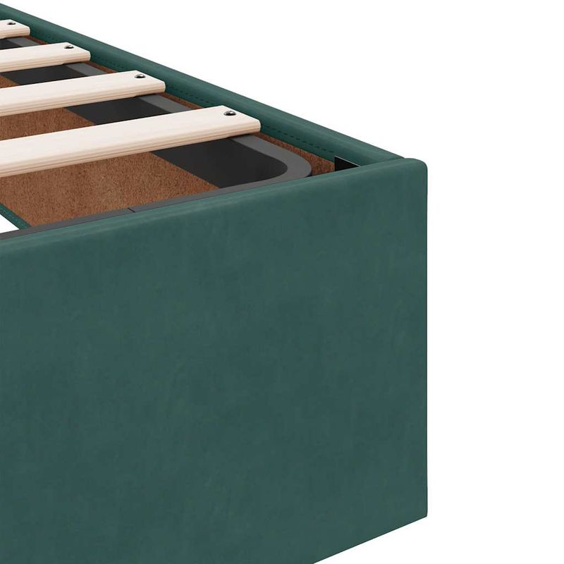 Casa si Gradina - Mobilier - Paturi si accesorii - Paturi - Cadru de pat otoman fara saltea Verde inchis 120x200 cm catifea - Infinity.ro