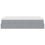 Casa si Gradina - Mobilier - Paturi si accesorii - Paturi - Cadru de pat otoman cu saltea tesatura gri deschis 120x200cm - Infinity.ro