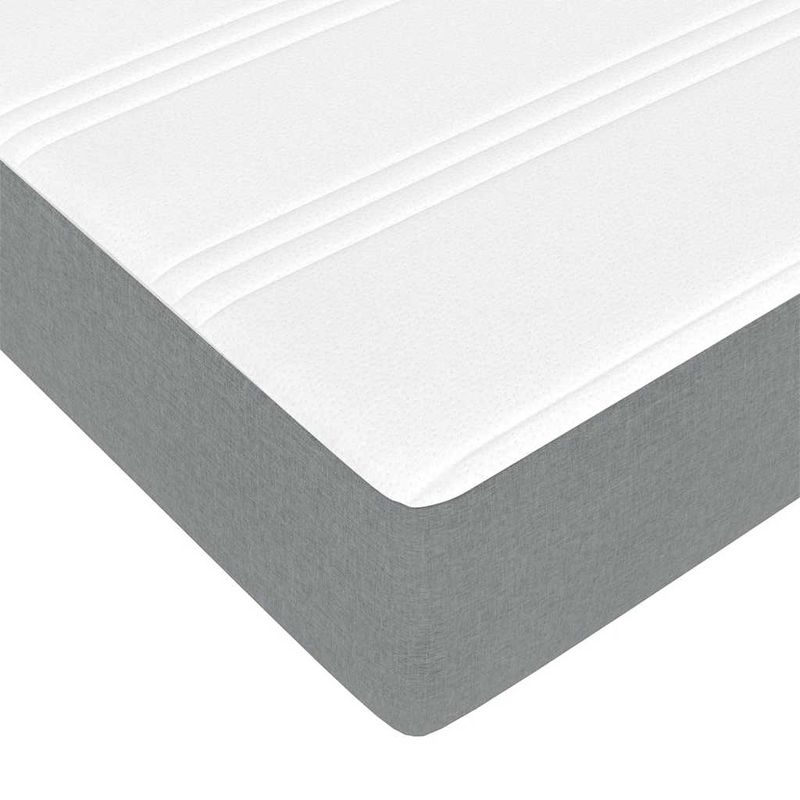 Casa si Gradina - Mobilier - Paturi si accesorii - Paturi - Cadru de pat otoman cu saltea tesatura gri deschis 120x200cm - Infinity.ro