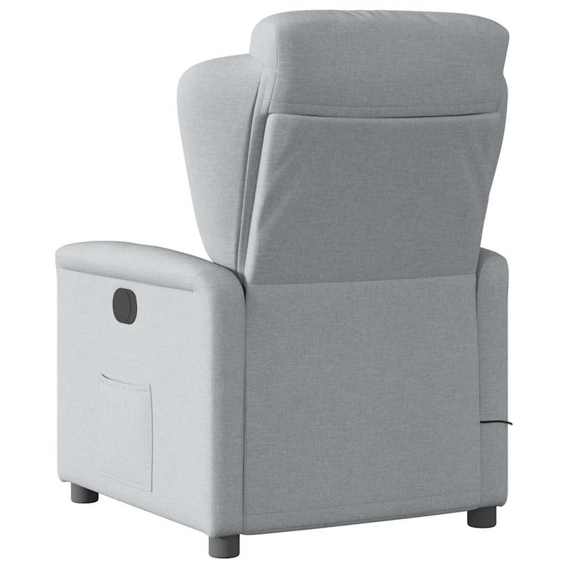 Ingrijire personala si Cosmetice - Sanatate si wellness - Articole wellness - Fotolii de masaj - Fotoliu de masaj rabatabil, gri deschis, textil - Infinity.ro