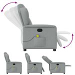 Ingrijire personala si Cosmetice - Sanatate si wellness - Articole wellness - Fotolii de masaj - Fotoliu de masaj rabatabil, gri deschis, textil - Infinity.ro