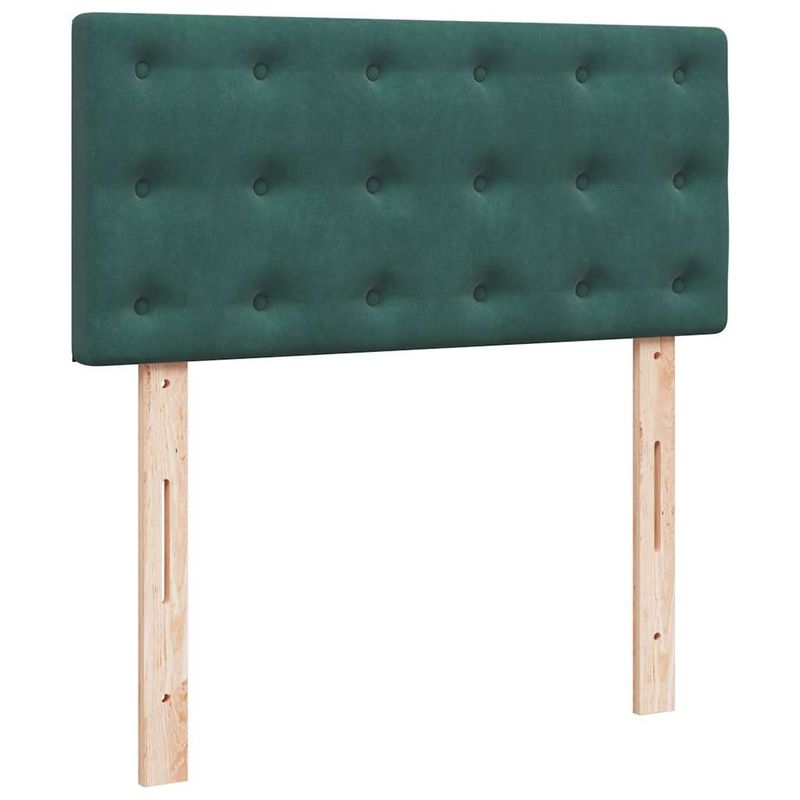 Casa si Gradina - Mobilier - Paturi si accesorii - Paturi - Cadru de pat otoman cu saltea catifea verde inchis 90x200cm - Infinity.ro