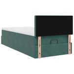 Casa si Gradina - Mobilier - Paturi si accesorii - Paturi - Cadru de pat otoman cu saltea catifea verde inchis 90x200cm - Infinity.ro