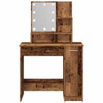 Casa si Gradina - Mobilier - Comode si corpuri - Masute de toaleta - Masa de toaleta cu LED, lemn vechi, 86,5x35x136 cm - Infinity.ro
