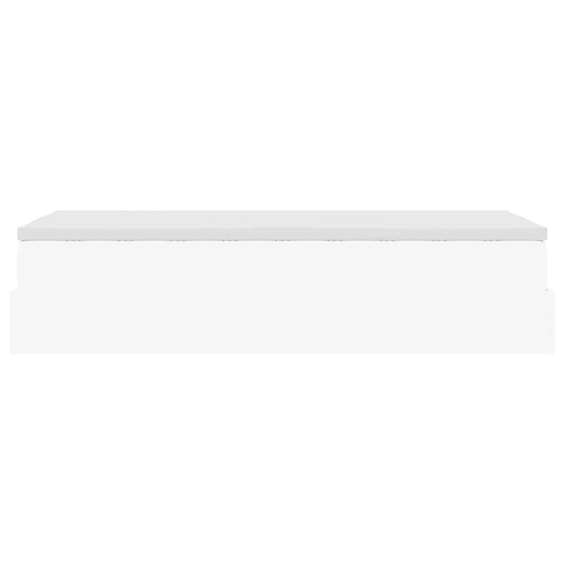 Casa si Gradina - Mobilier - Paturi si accesorii - Paturi - Cadru de pat otoman cu saltea alb 90x190cm piele artificiala - Infinity.ro