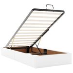 Casa si Gradina - Mobilier - Paturi si accesorii - Paturi - Cadru de pat otoman cu saltea alb 90x190cm piele artificiala - Infinity.ro