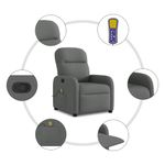 Ingrijire personala si Cosmetice - Sanatate si wellness - Articole wellness - Fotolii de masaj - Fotoliu de masaj rabatabil, gri inchis, material textil - Infinity.ro
