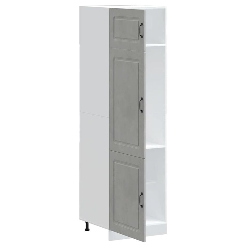 Casa si Gradina - Mobilier - Comode si corpuri - Corpuri bucatarie - Dulap de bucatarie „Kalmar” Lemn prelucrat gri beton, model 1x bufet, mărime 60x57x207 cm - Infinity.ro