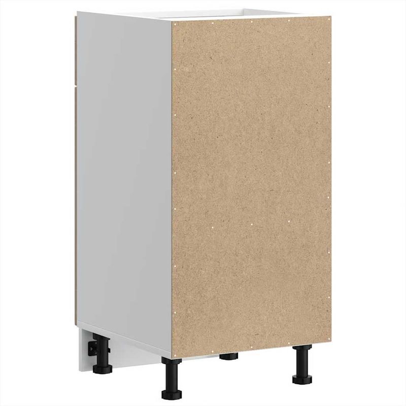 Casa si Gradina - Mobilier - Comode si corpuri - Corpuri bucatarie - Dulap de baza de bucatarie „Kalmar” din lemn de stejar Sonoma, model 1x dulap inferior (1 ușă 1 sertar), mărime 40x46x81.5 cm - Infinity.ro