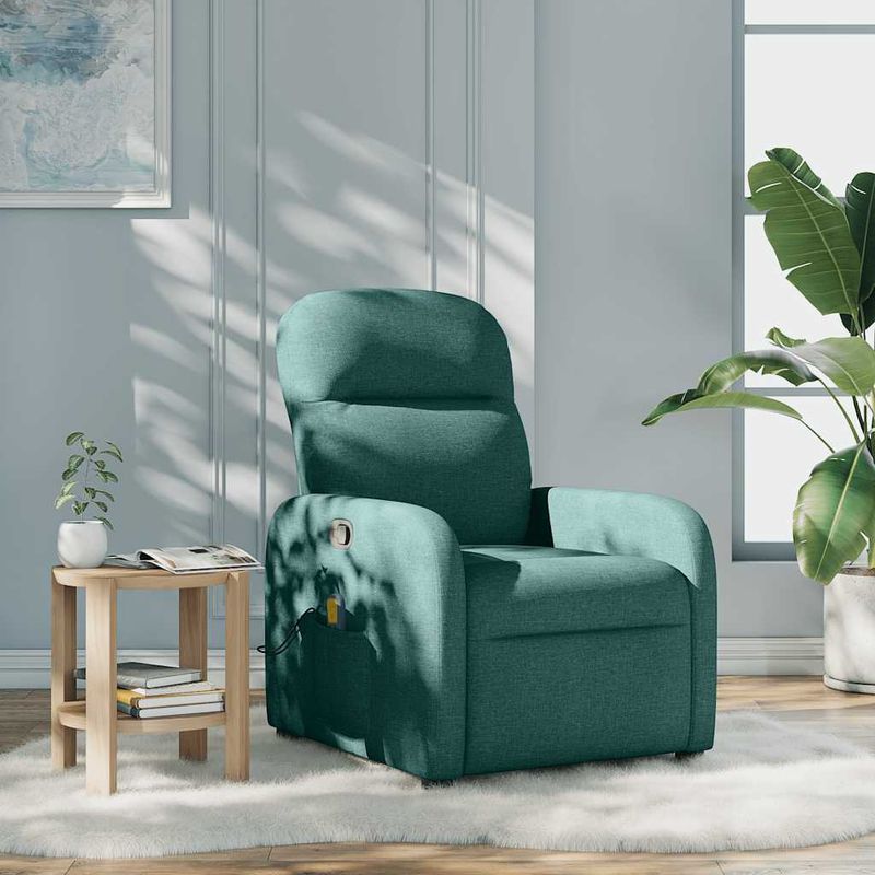 Ingrijire personala si Cosmetice - Sanatate si wellness - Articole wellness - Fotolii de masaj - Fotoliu de masaj rabatabil, verde inchis, material textil - Infinity.ro
