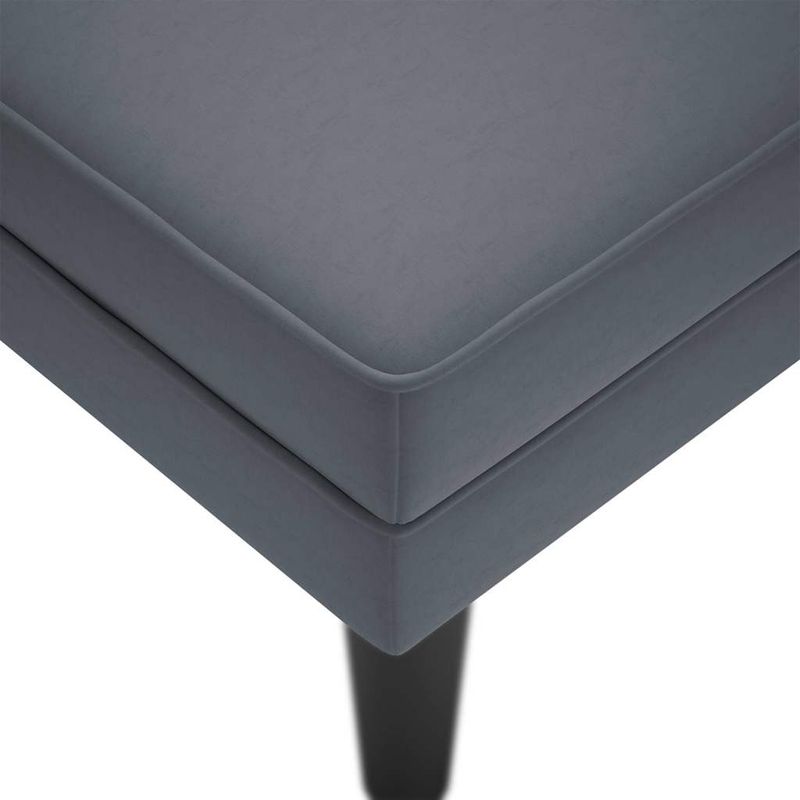 Casa si Gradina - Mobilier - Scaune si fotolii - Fotolii - Sezlong cu perna si cotiera dreapta, gri inchis, catifea - Infinity.ro