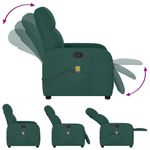 Ingrijire personala si Cosmetice - Sanatate si wellness - Articole wellness - Fotolii de masaj - Fotoliu de masaj rabatabil, verde inchis, material textil - Infinity.ro