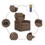 Ingrijire personala si Cosmetice - Sanatate si wellness - Articole wellness - Fotolii de masaj - Fotoliu de masaj rabatabil, maro, material textil - Infinity.ro