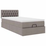 Casa si Gradina - Mobilier - Paturi si accesorii - Paturi - Cadru de pat otoman cu saltea Taupe 90x200cm Material - Infinity.ro
