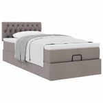 Casa si Gradina - Mobilier - Paturi si accesorii - Paturi - Cadru de pat otoman cu saltea Taupe 90x200cm Material - Infinity.ro