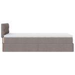 Casa si Gradina - Mobilier - Paturi si accesorii - Paturi - Cadru de pat otoman cu saltea Taupe 90x200cm Material - Infinity.ro