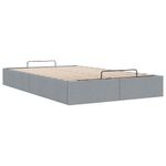 Casa si Gradina - Mobilier - Paturi si accesorii - Paturi - Cadru de pat otoman fara saltea tesatura gri deschis 120x200 cm - Infinity.ro