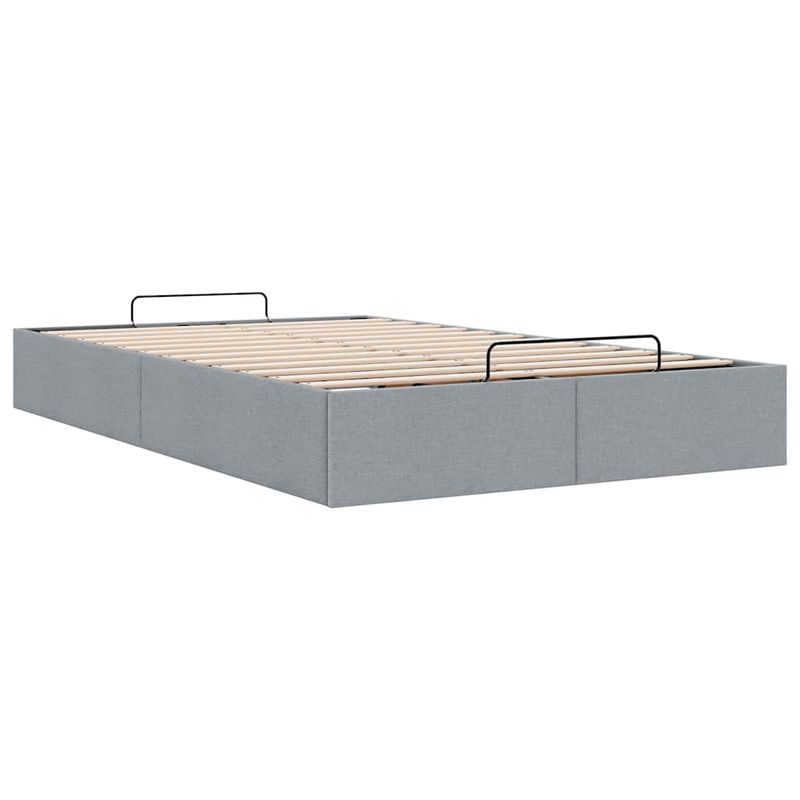 Casa si Gradina - Mobilier - Paturi si accesorii - Paturi - Cadru de pat otoman fara saltea tesatura gri deschis 120x200 cm - Infinity.ro